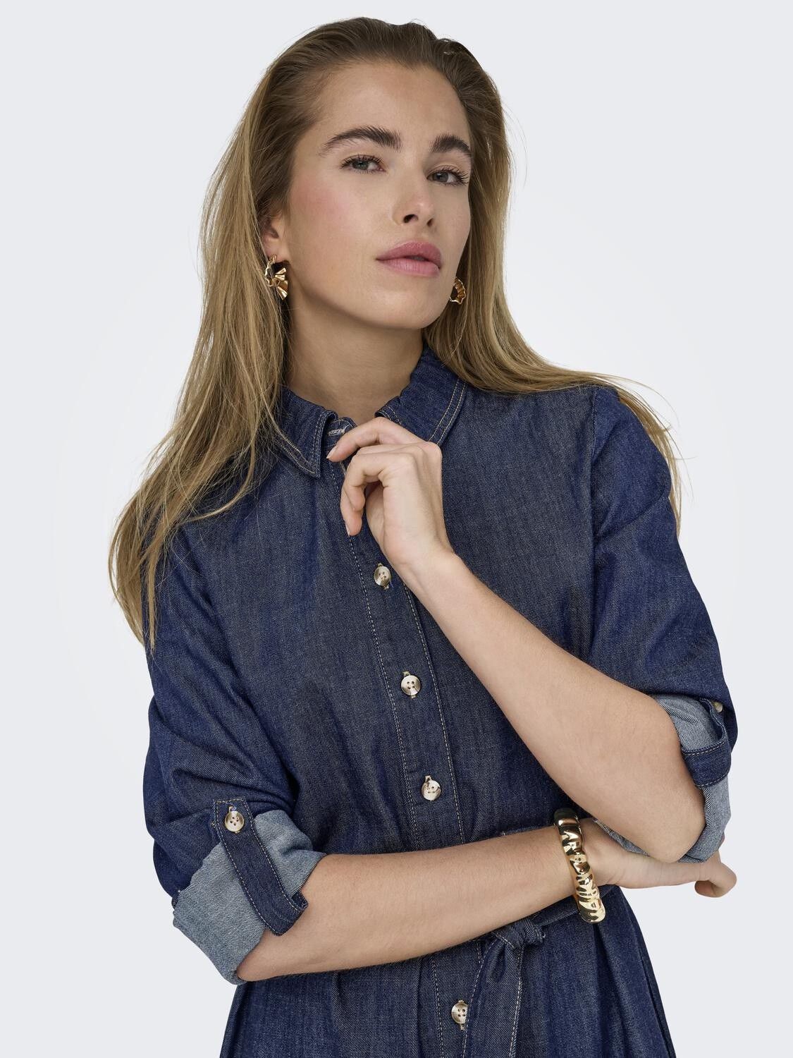 ONLSEVIGNY FRILL 3/4 SL LONG DRESS