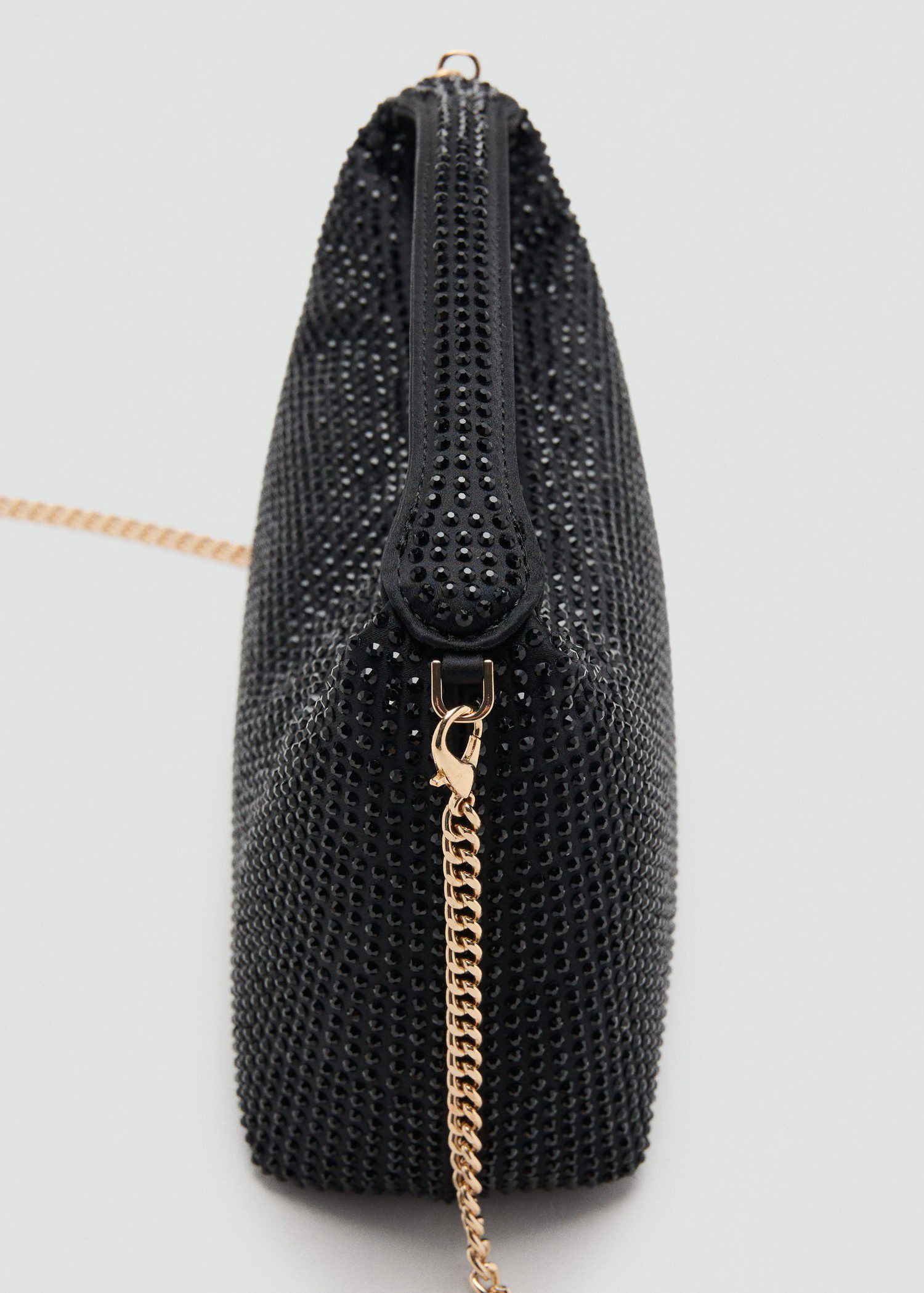 Handbag with rhinestones