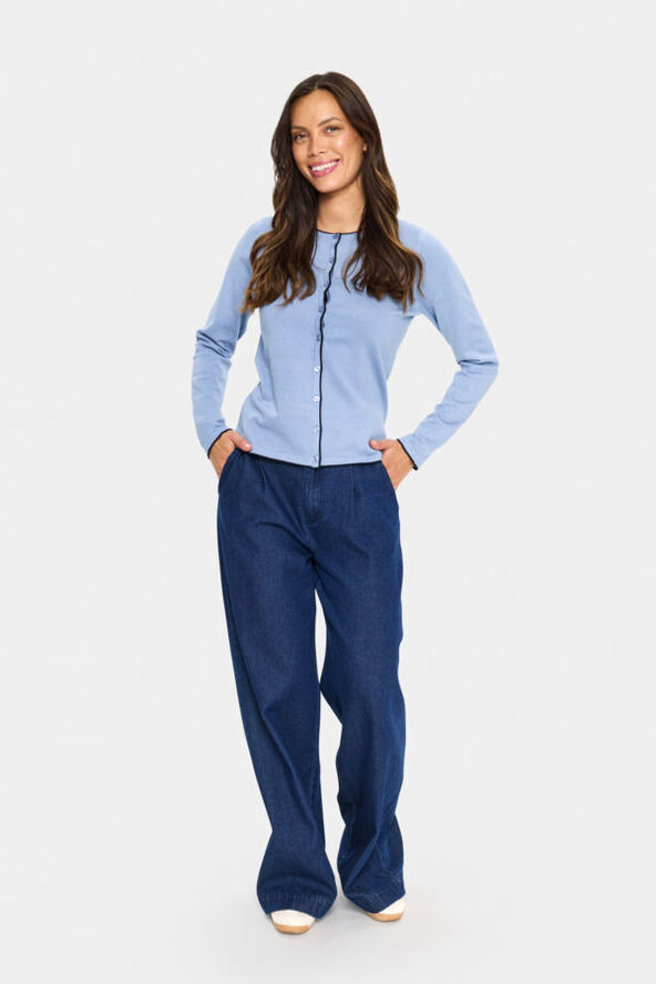 MilaSZ Contrast Stripe Cardigan