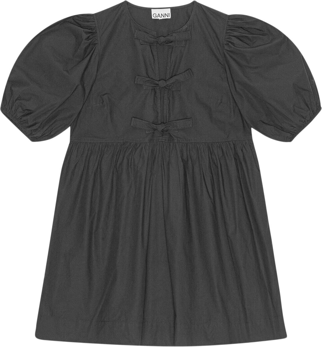 Printed Cotton Tie String Mini Dres