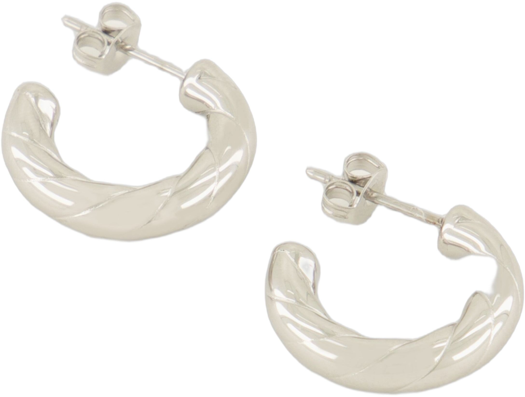 Open rope pattern earrings