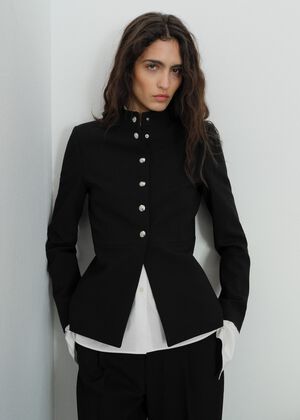 Jacket with mandarin collar and jew