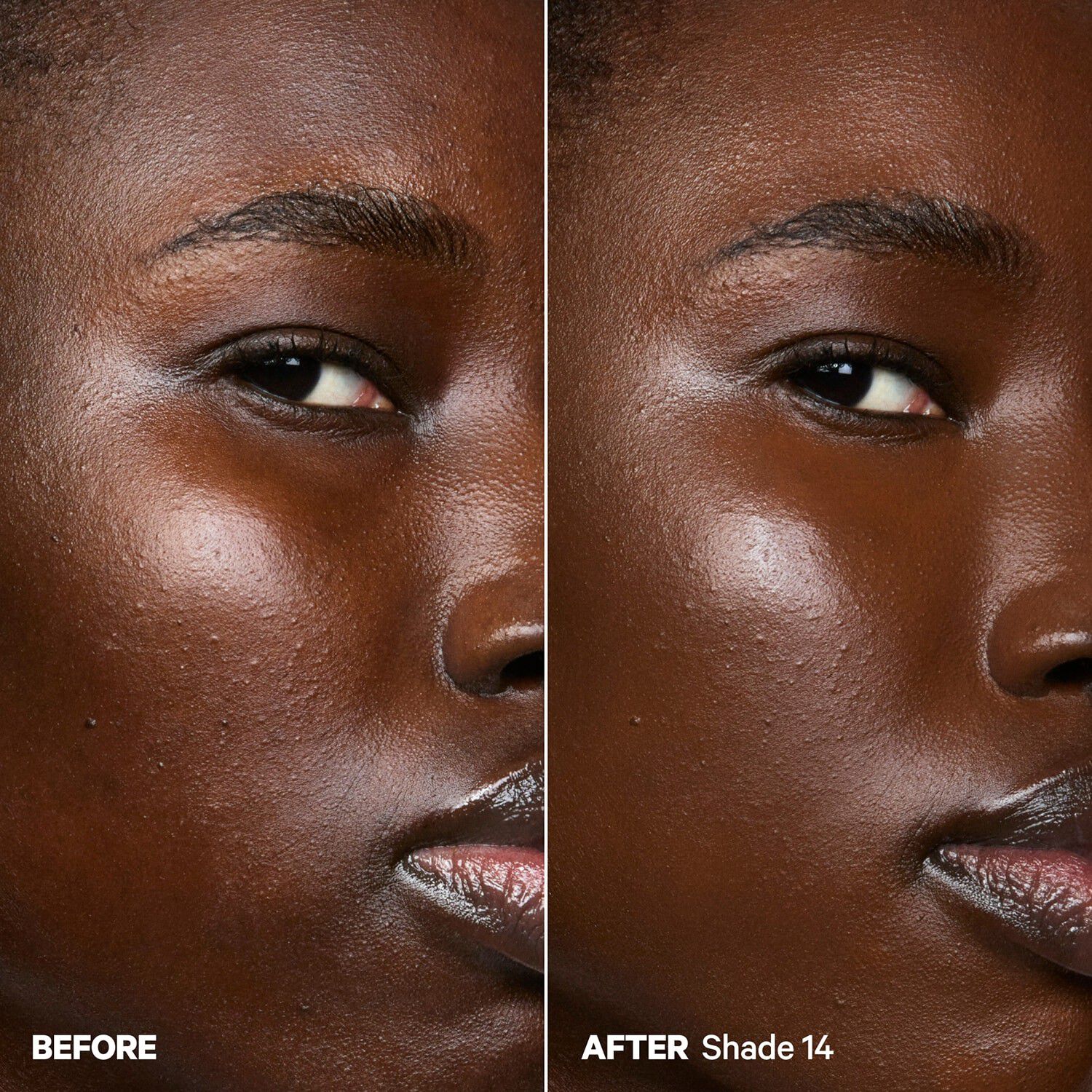 En ren og ikke-komedogen gelcreme-concealer med justerbar d&aelig;kkeevne, d