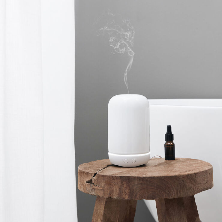 Diffuser til æteriske olier, MKVitalba, Ceramic, Hvid