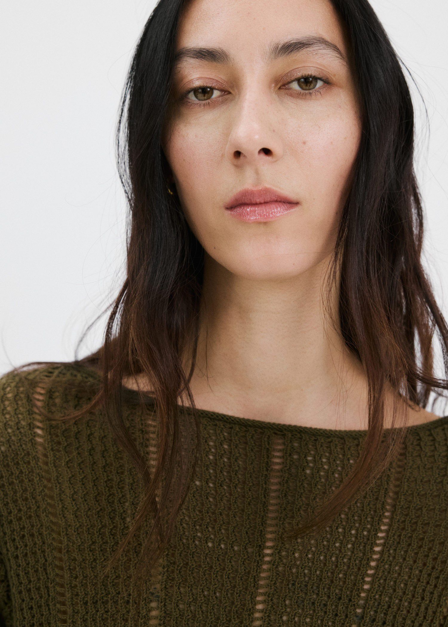 Knitted ribbed sweater