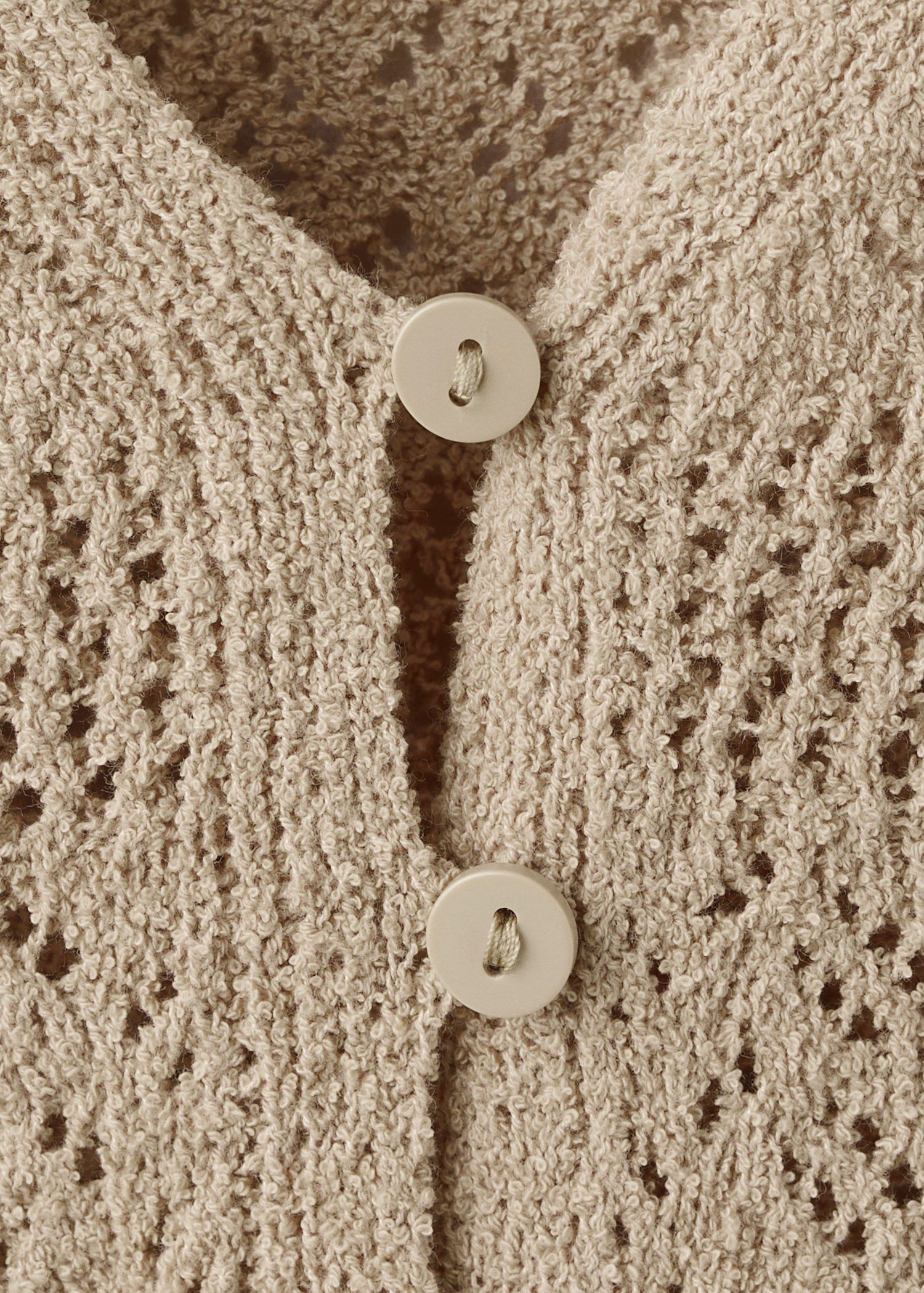 Crochet buttoned gilet