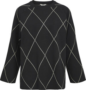OBJESTER LS KNIT TOP AOP NOOS