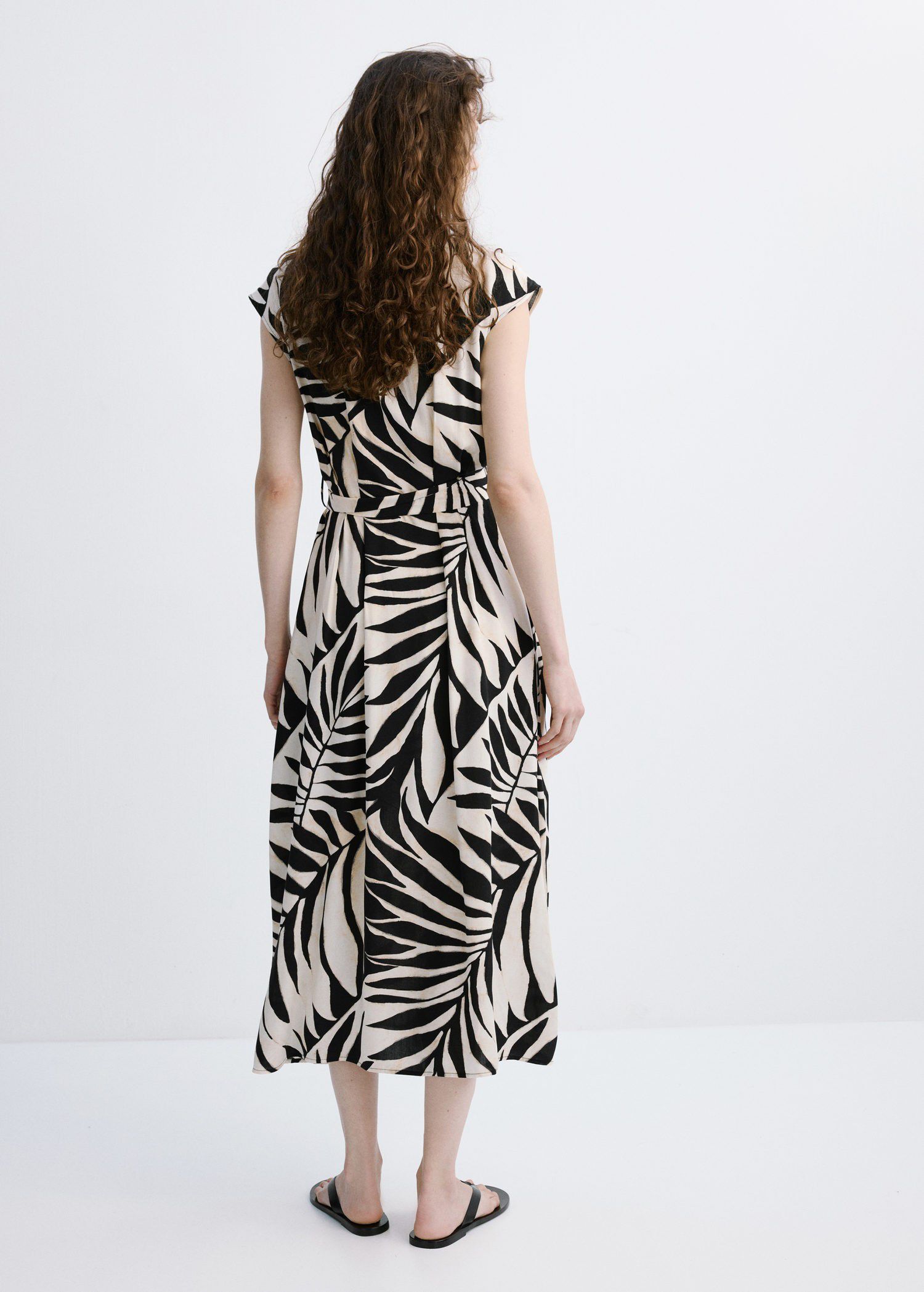 Printed shirt dress