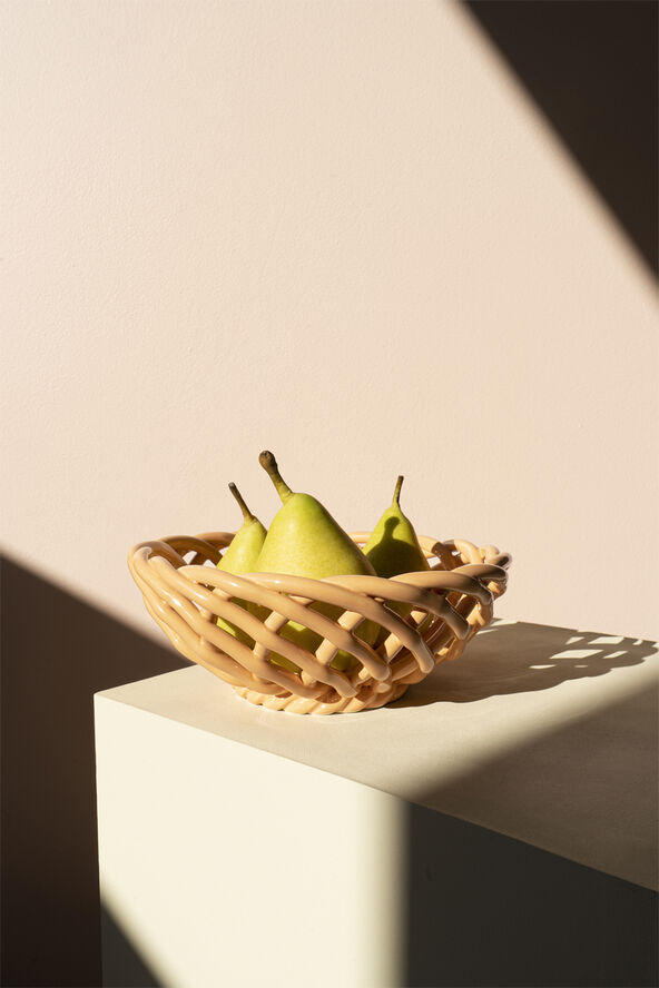 CERAMIC BASKET SICILIA SMALL TANGERINE