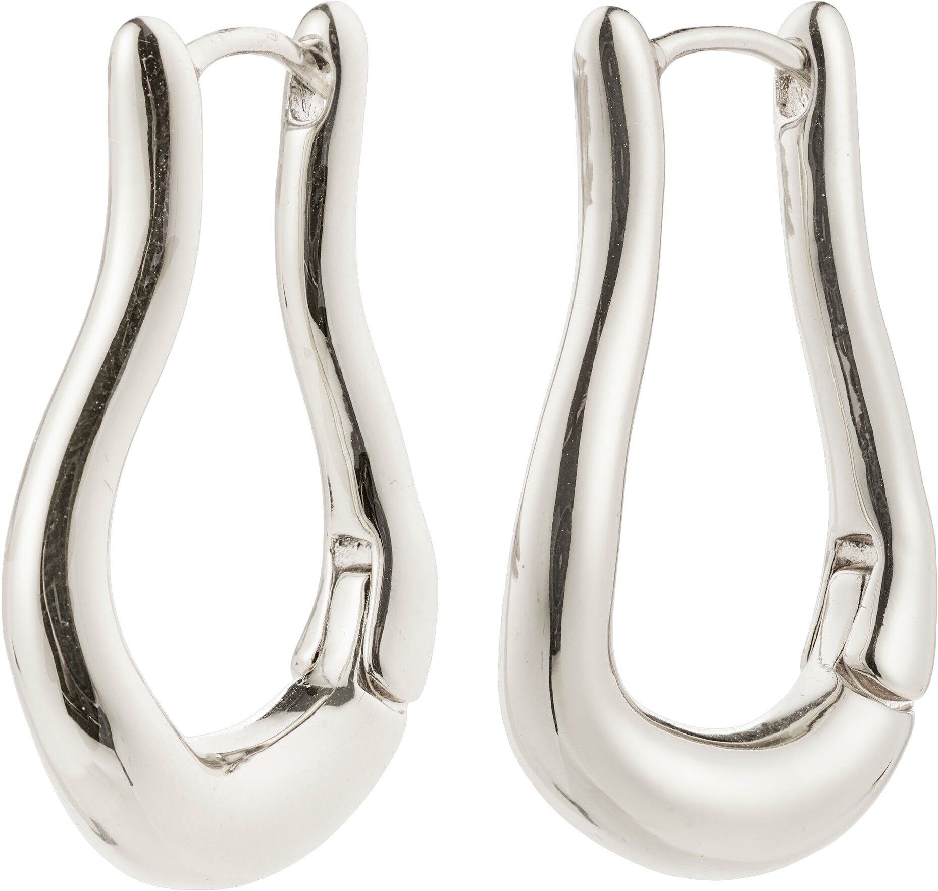 UNFOLD hoops silver-plated