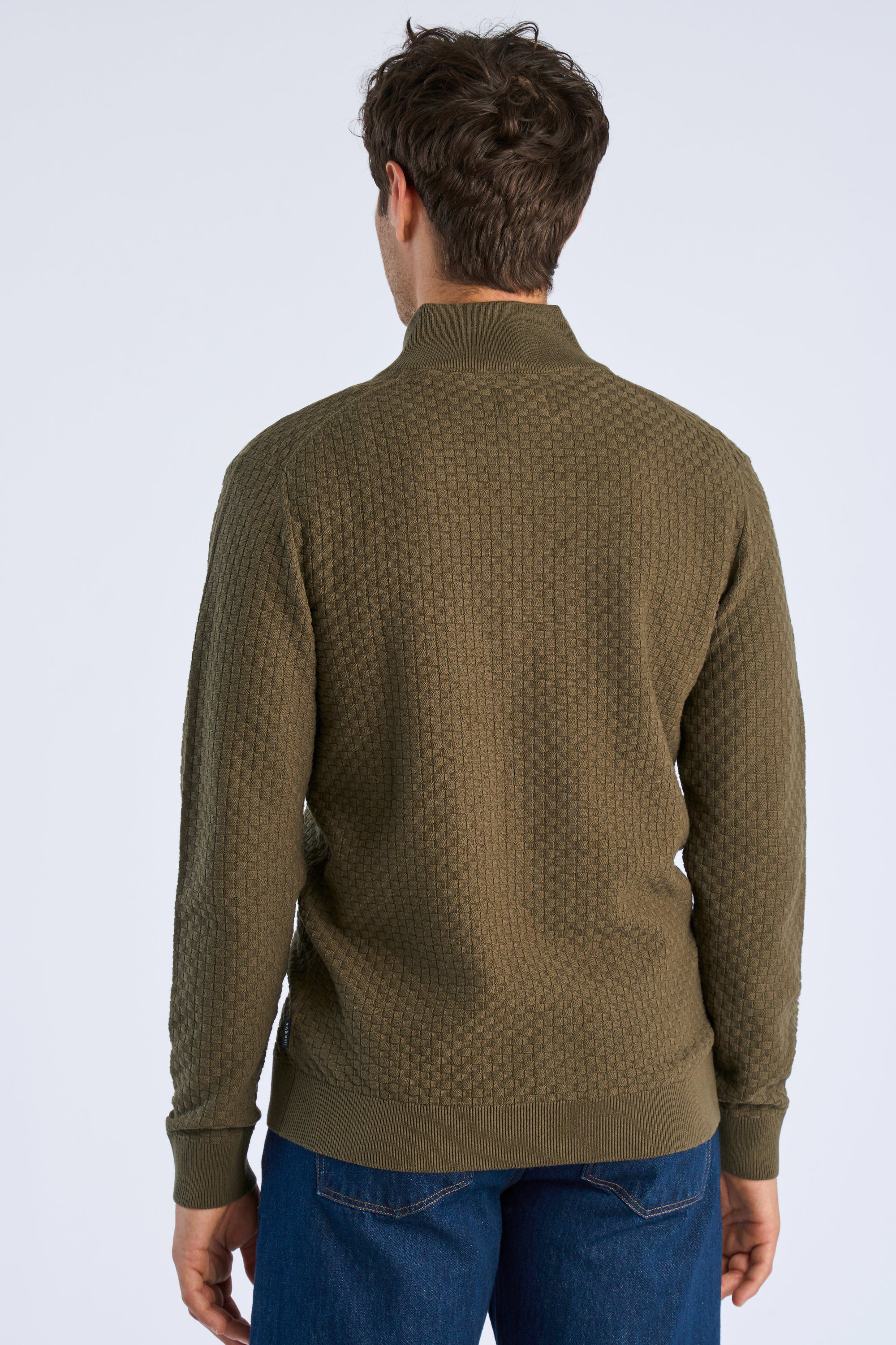 Knitted zip cardigan