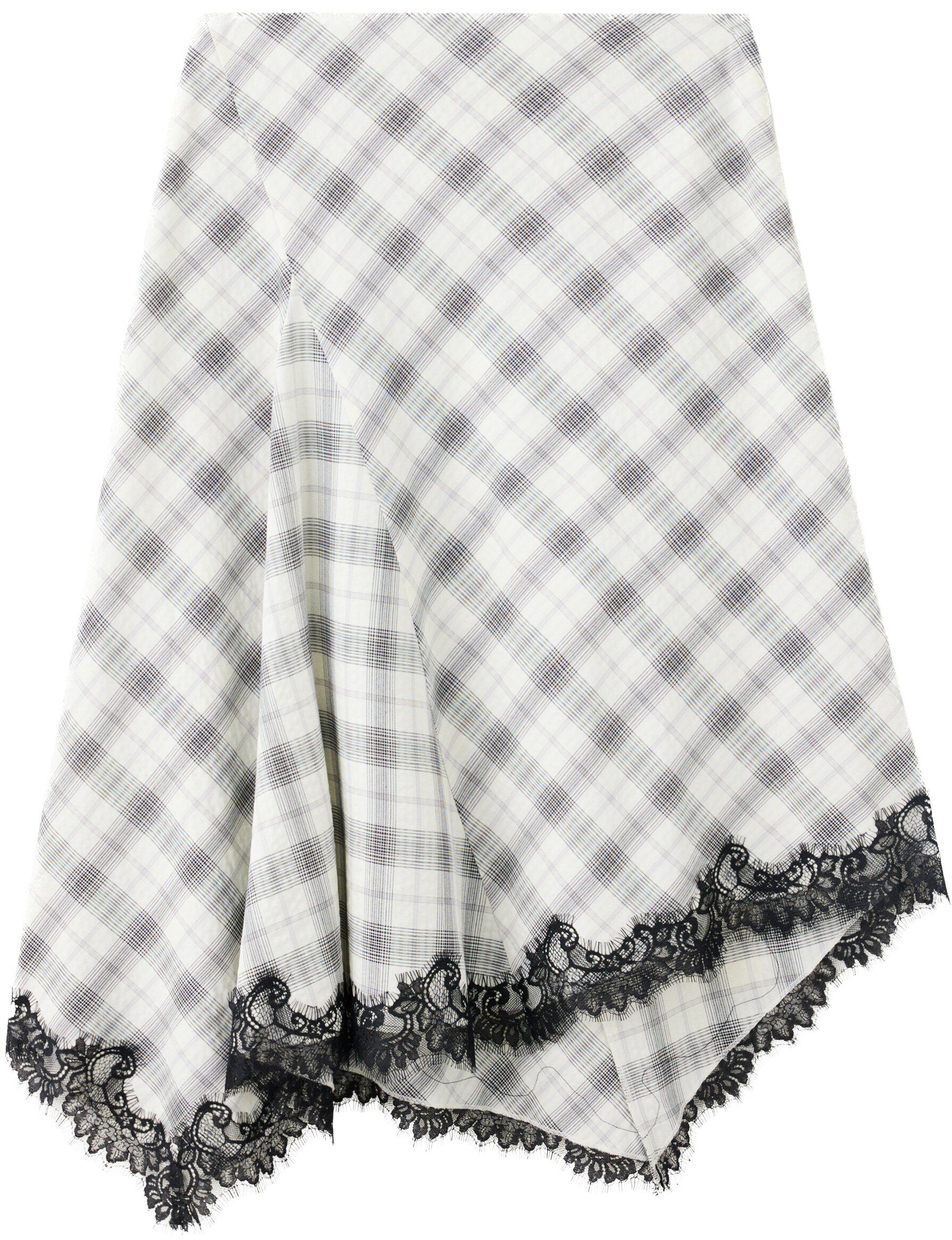 Fluid midi checked skirt