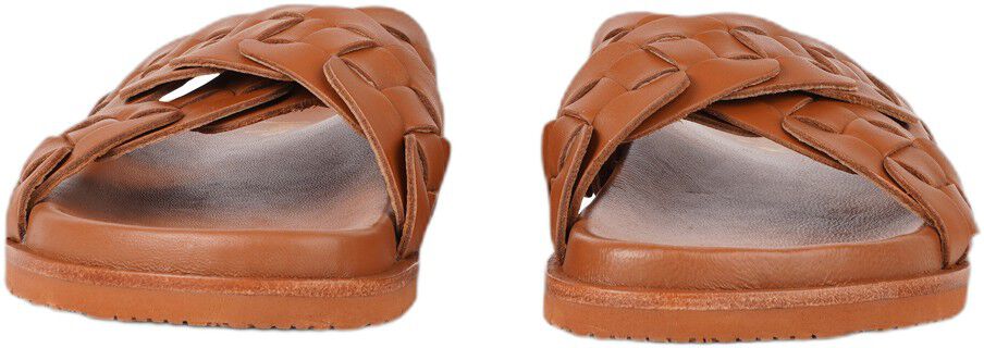 NAPLES - CROSSING STRAPS LEATHER SANDAL