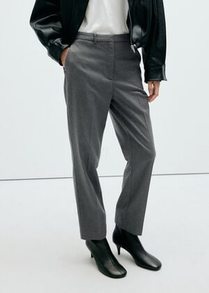 Chalk-stripe straight trousers