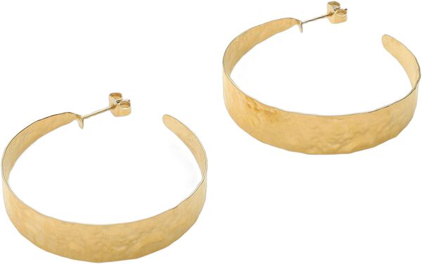 Earrings hammered hoops