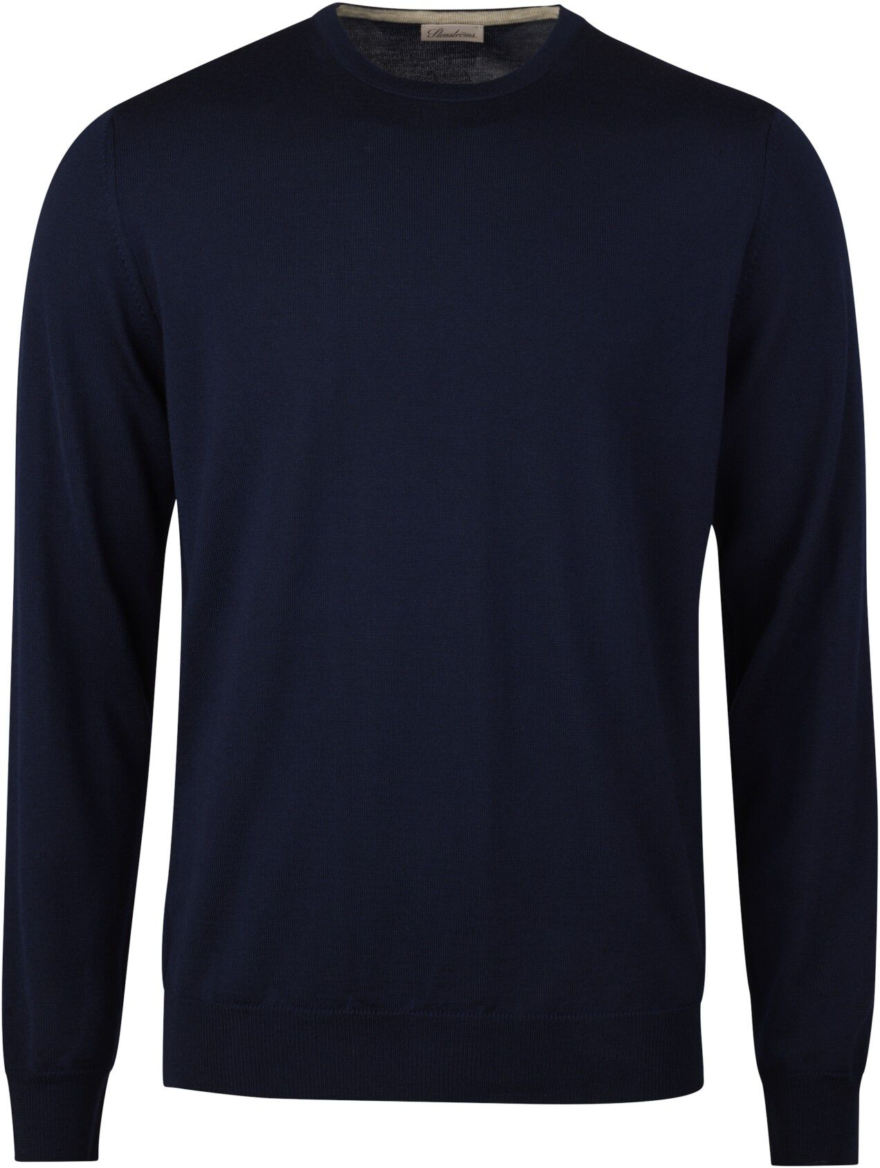Pullover Knitted Crew Neck With Patch Merino Wool