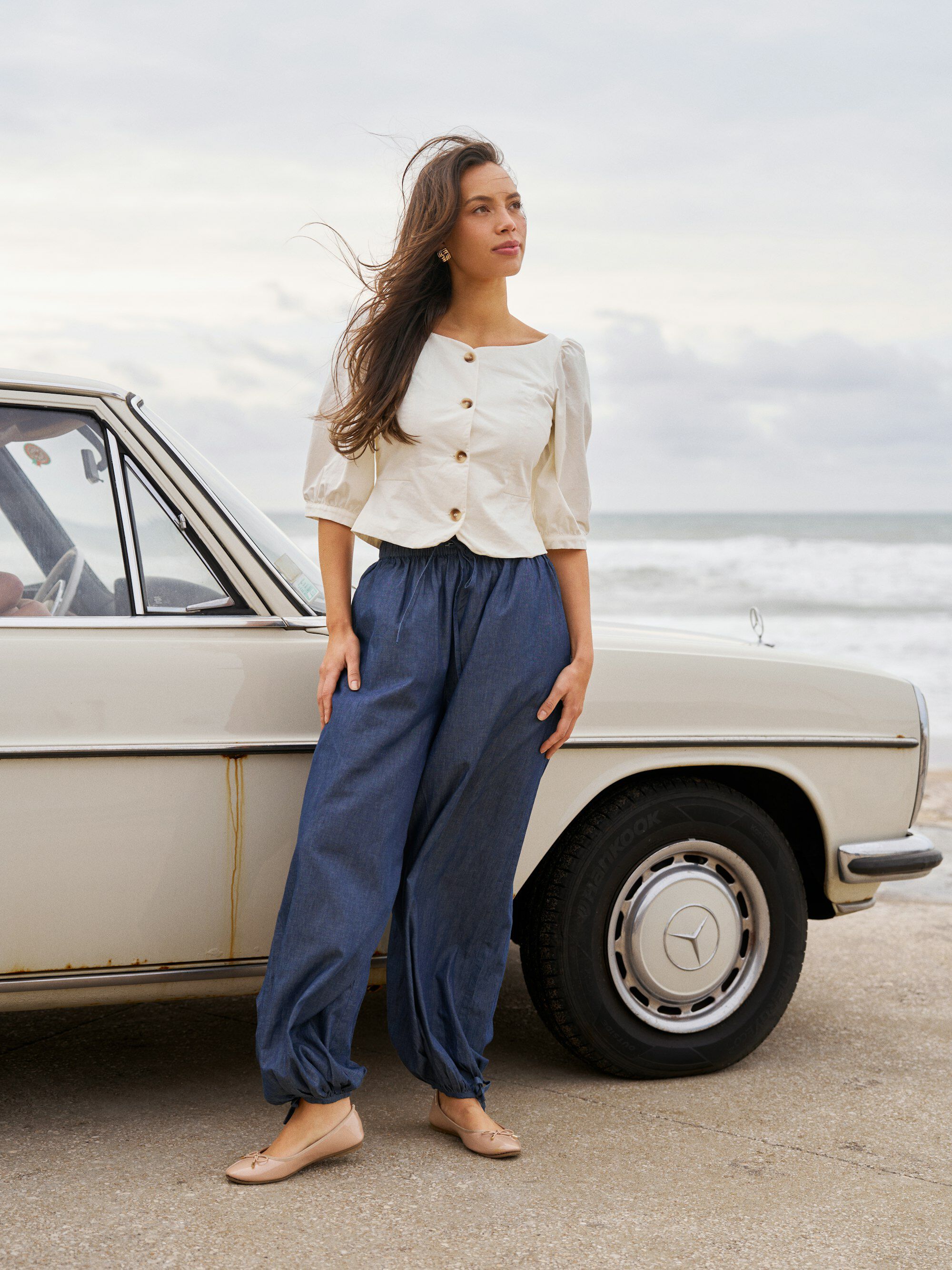 Roxane Balloon Denim Pants