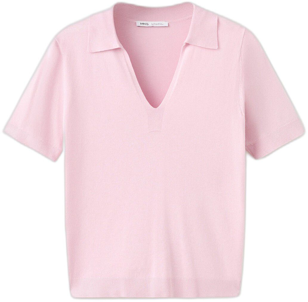 Fine-knit polo shirt