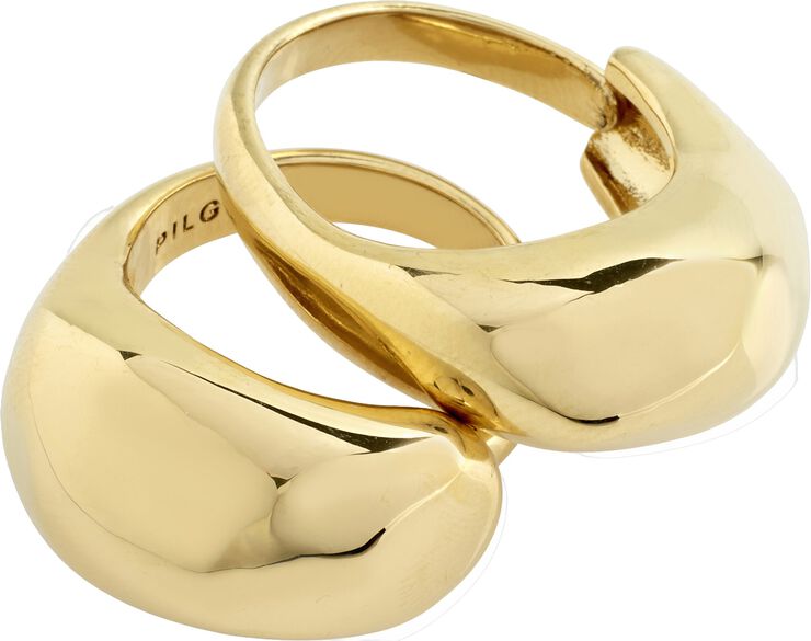 HARRISON rings, 2-in-1 set, gold-plated
