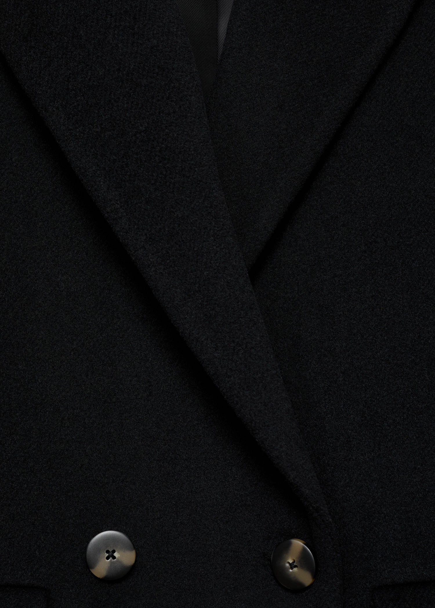 Double-breasted wool blend coat