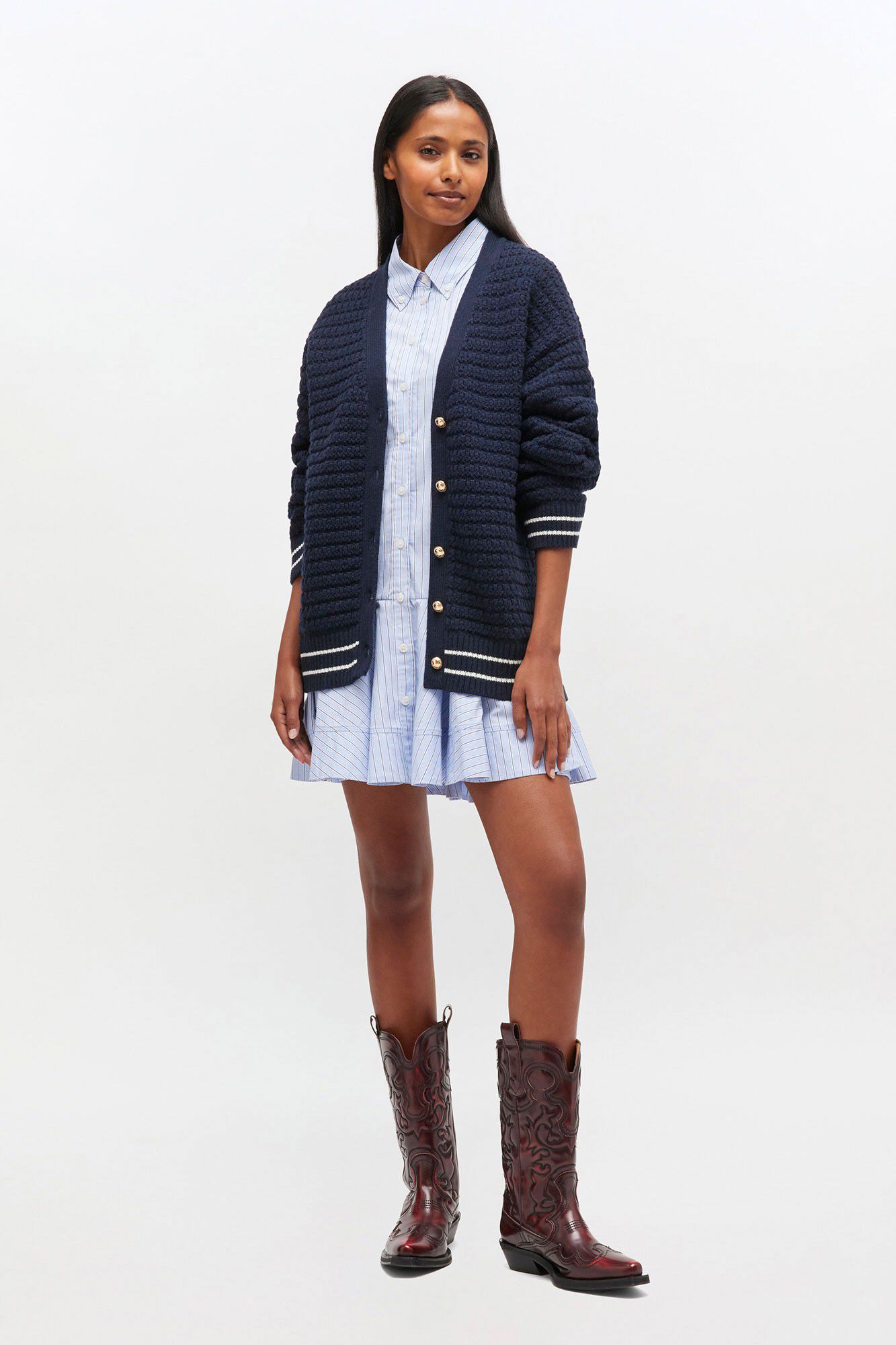 Cotton Wool Mix Boxy Cardigan