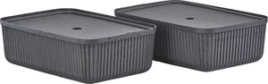 Opbevaringsboks Pulp 48 x 32 cm 2 stk. Black
