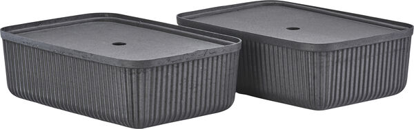 Opbevaringsboks Pulp 48 x 32 cm 2 stk. Black