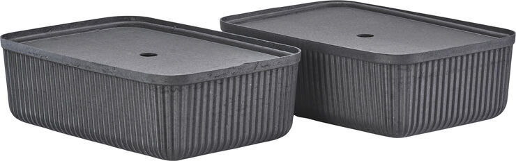 Opbevaringsboks Pulp 48 x 32 cm 2 stk. Black