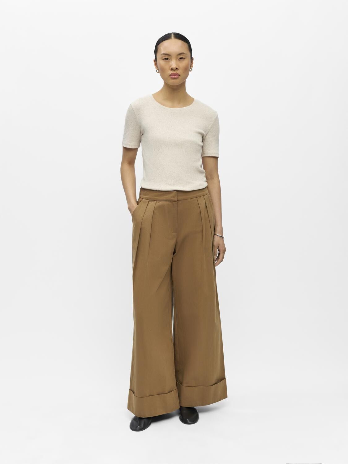 OBJKASANI MW RE WIDE PANT E TNE