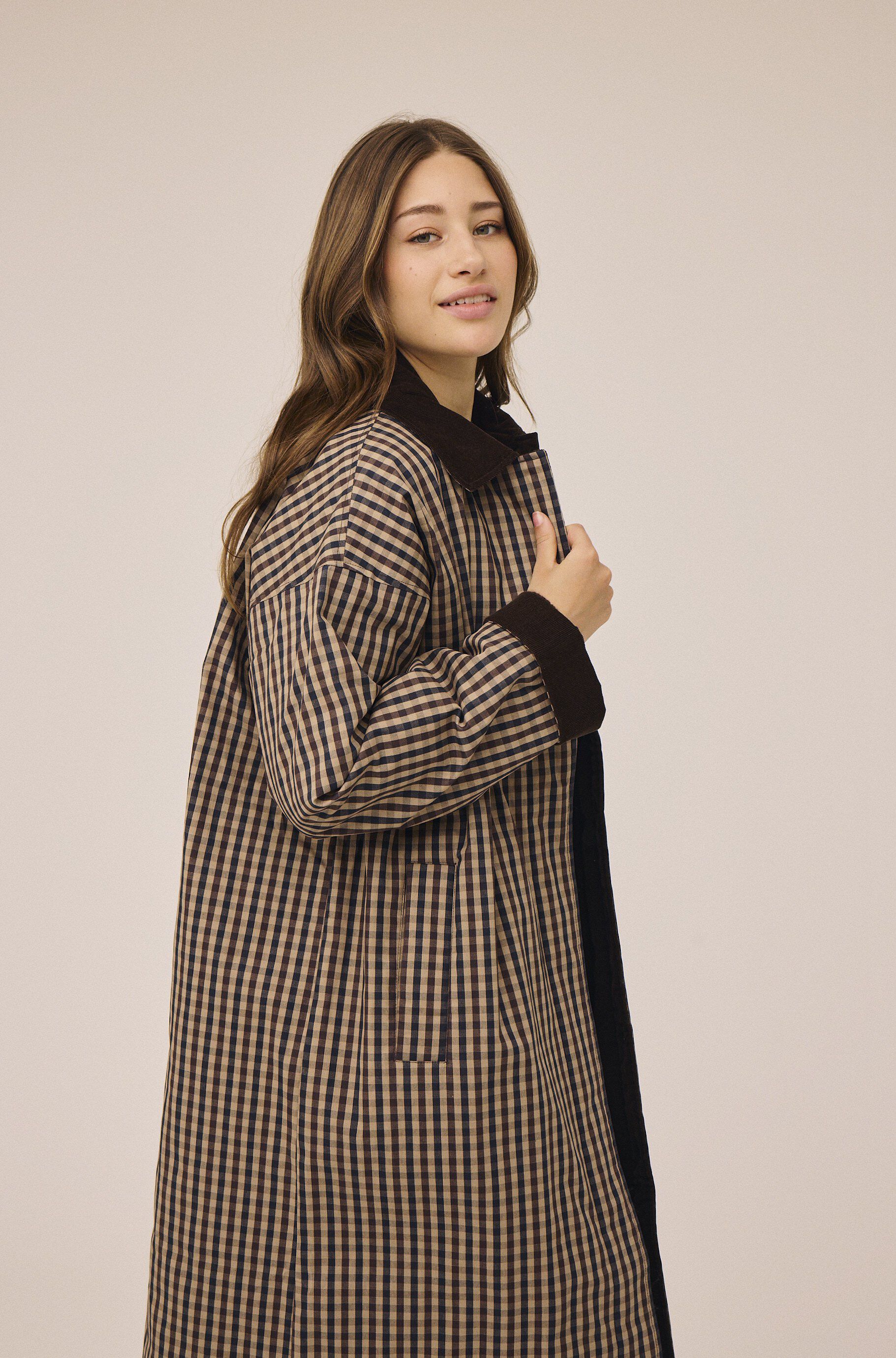 Emmy 1 coat with corduroy detail - GRS