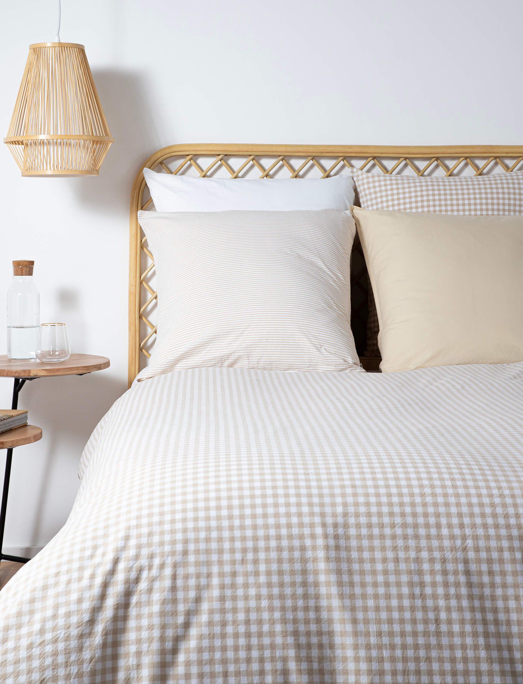 Small stripe washed percale