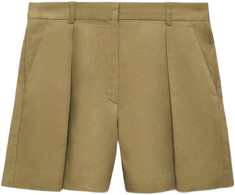 Linen-blend suit bermuda shorts