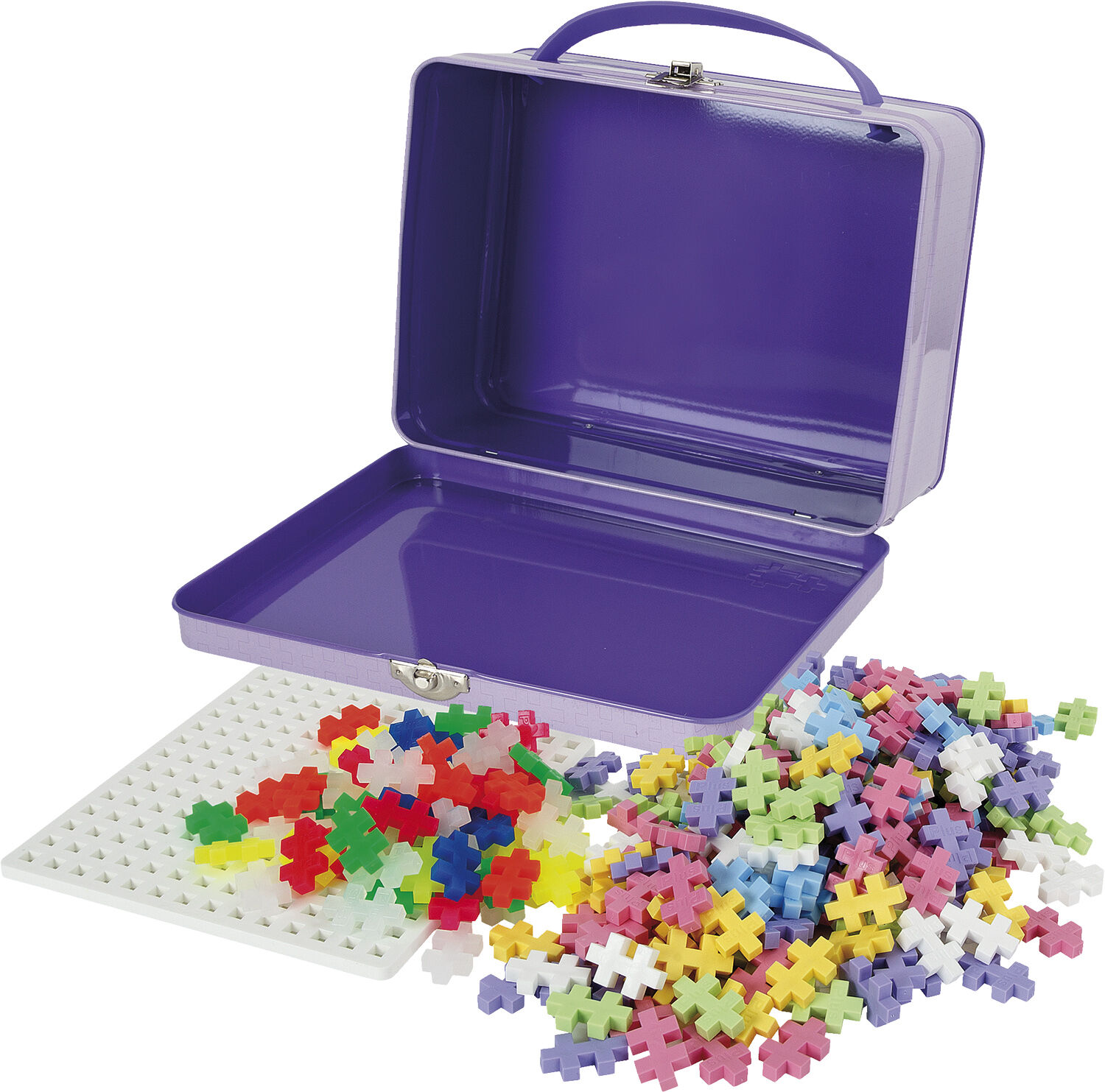 Plus Plus Suitcase metal pastel