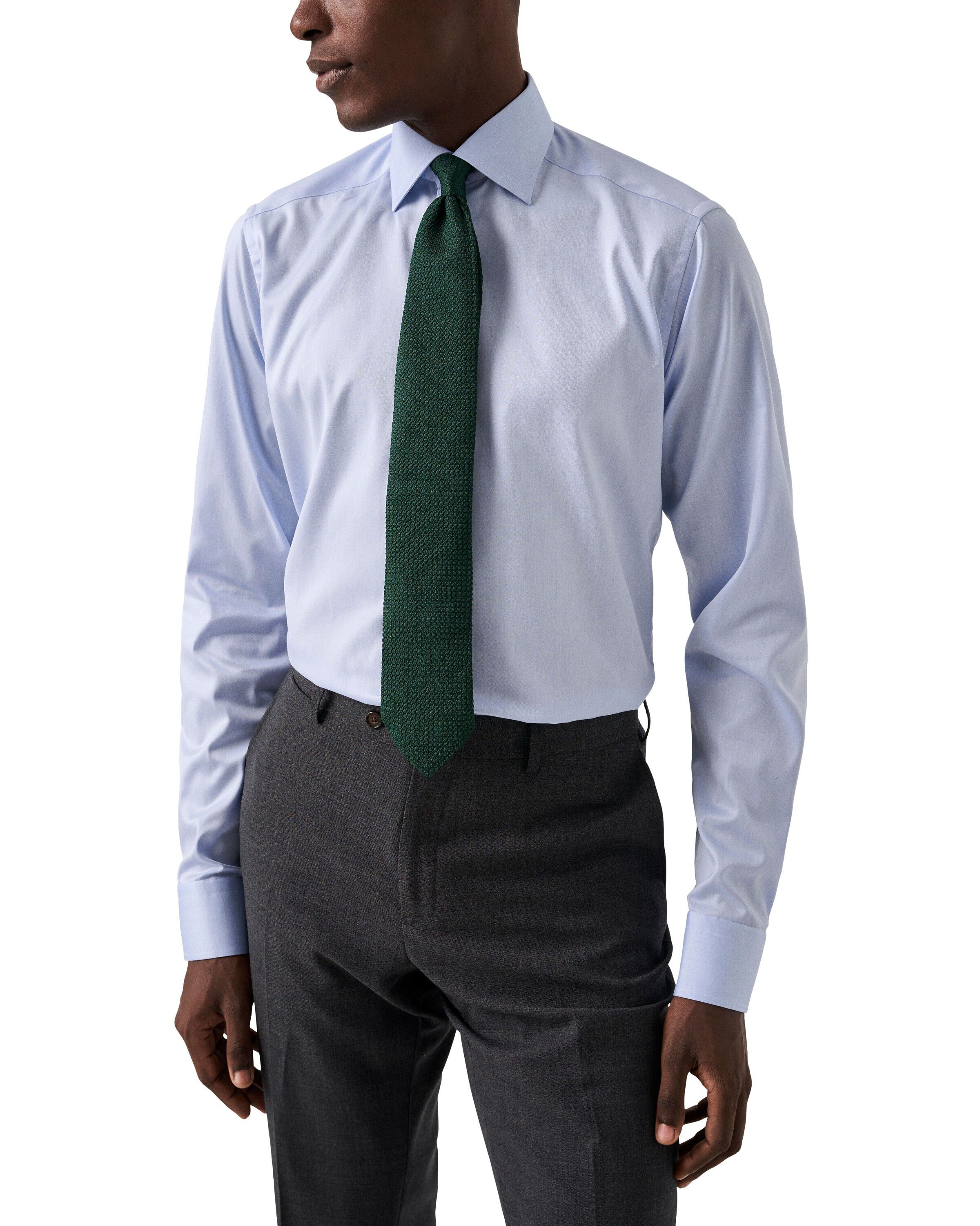 White Signature Twill Shirt Extra Long Sleeves - Slim Fit