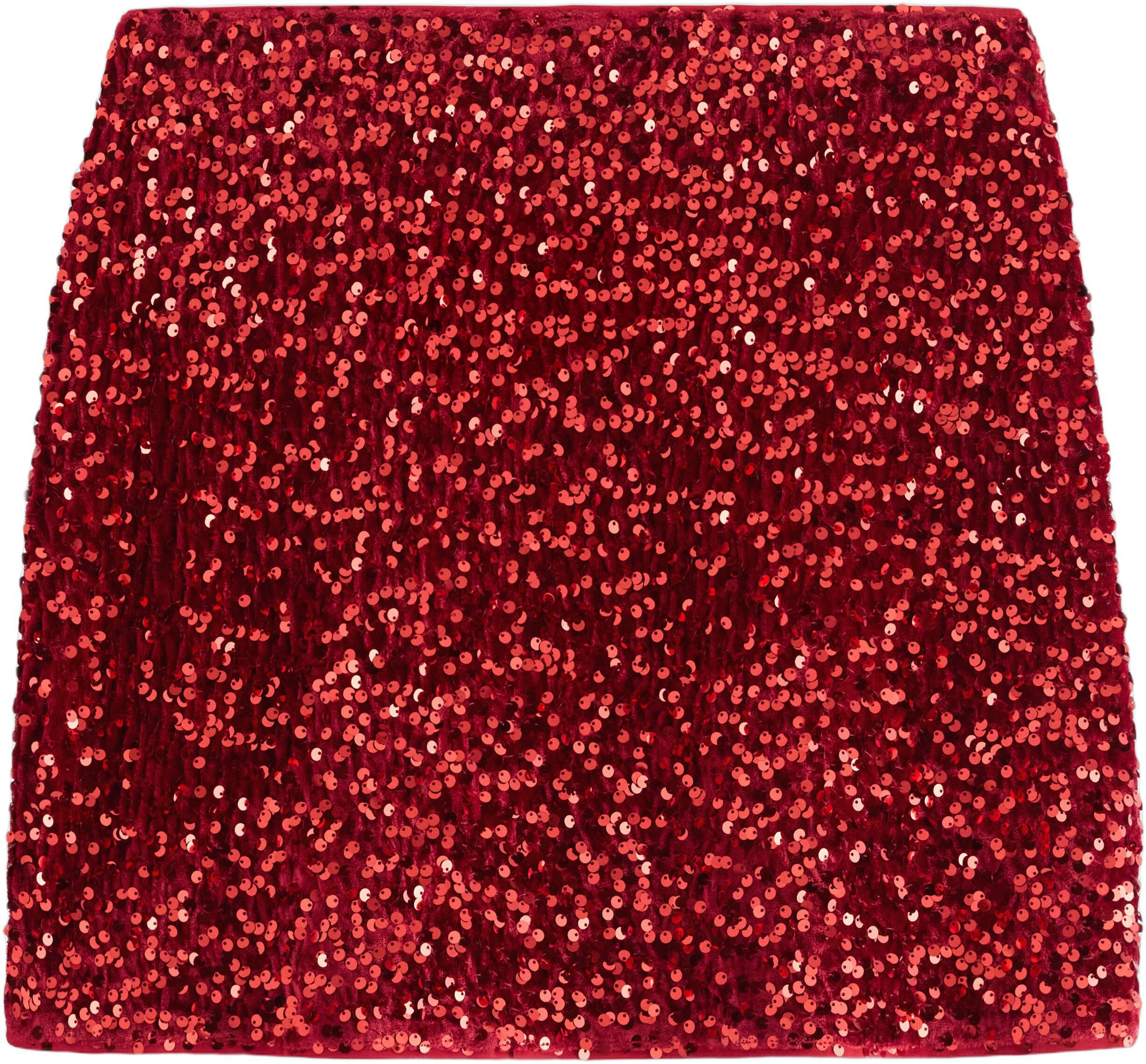 Skirt in soft velvet with allover s