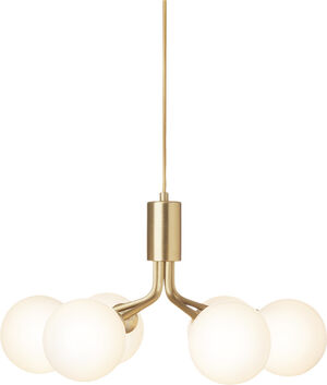 Apiales 6, brushed brass / opal