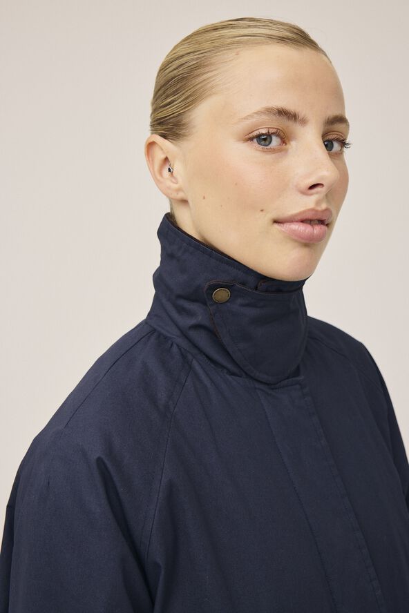 Emmy 4 Check kort jakke med fløjl kanter - GRS