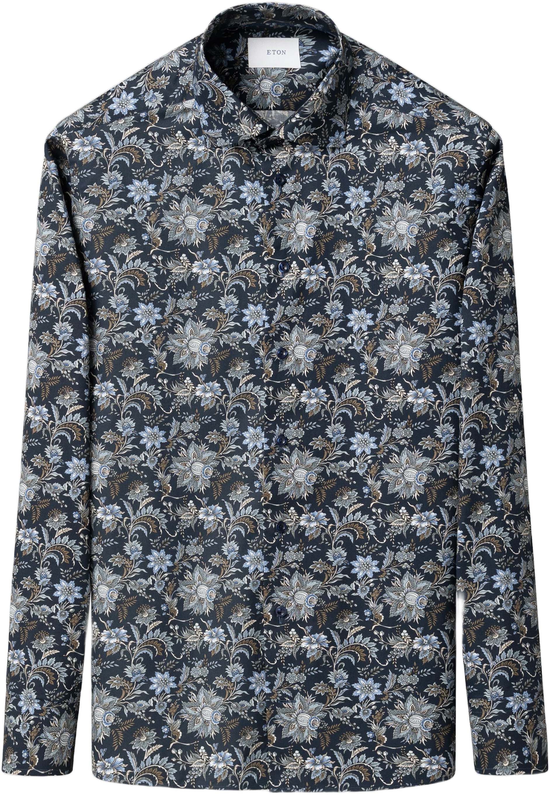 Contemporary Fit Floral Print Signature Twill Shirt