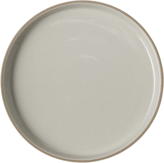 CLAYWARE, SERVING BOWL, LARGE, LOW, CLAY SAND, GLAZE LIGHT G