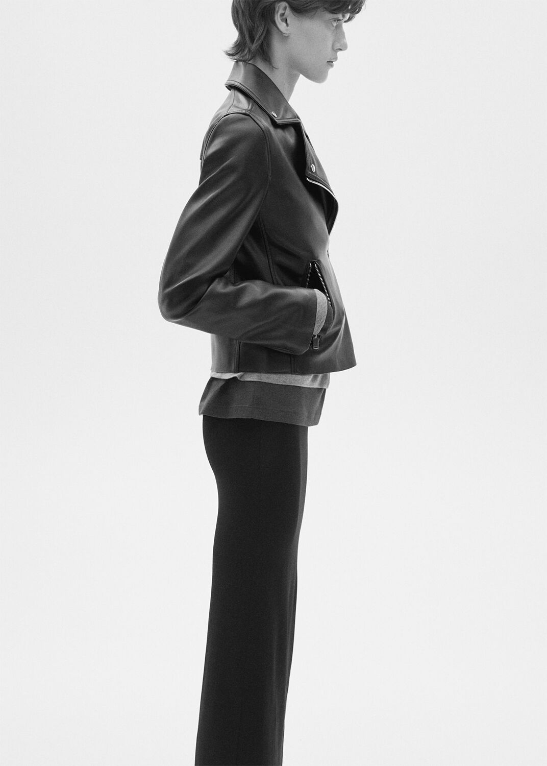 Leather-effect biker jacket