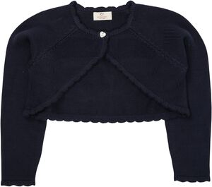 LT. KNITTED BOLERO W. HEART BUTTON