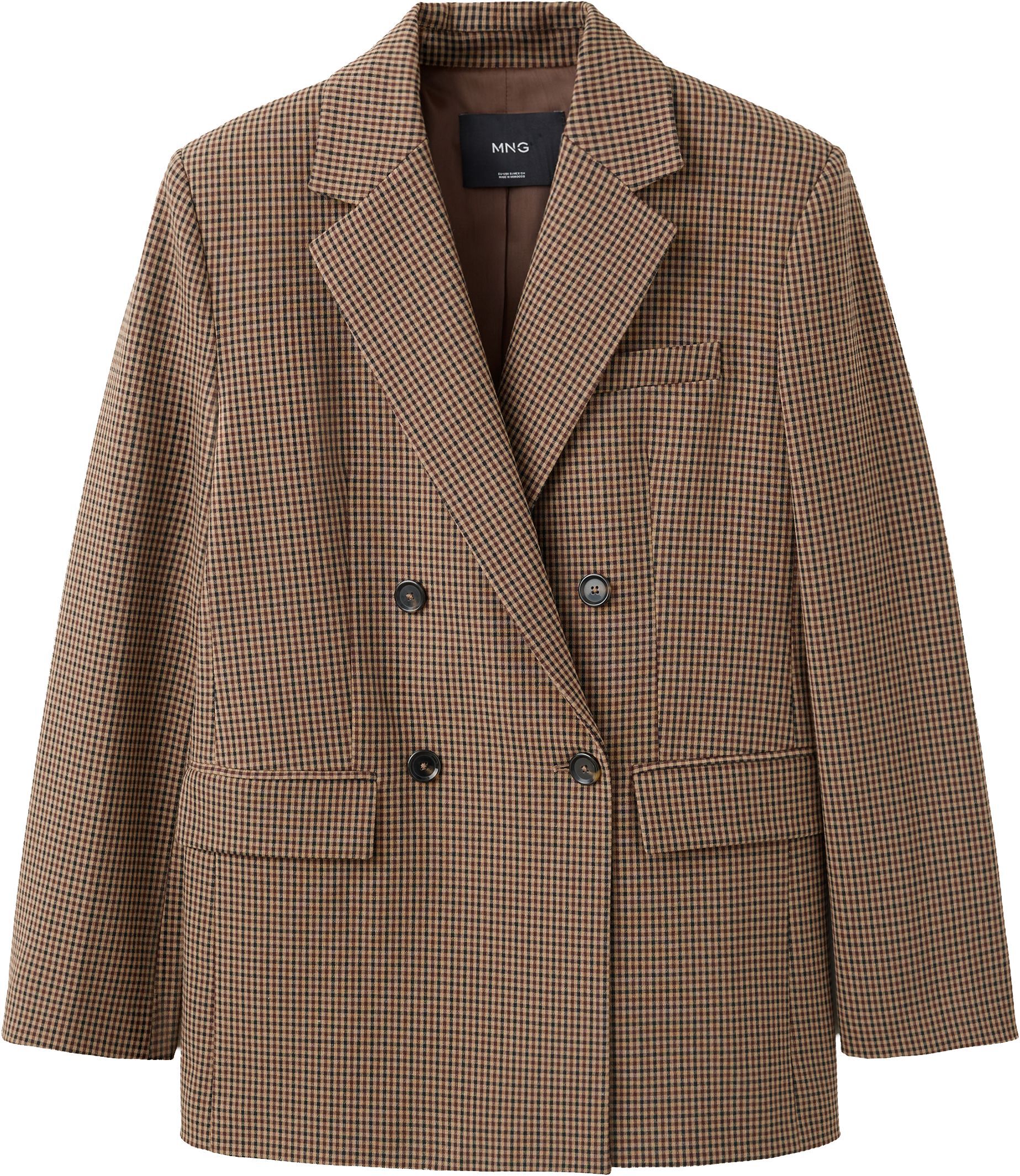 Houndstooth jacket with lapels