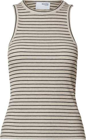 SLFANNA O-NECK STRIPED TANK TOP NOO