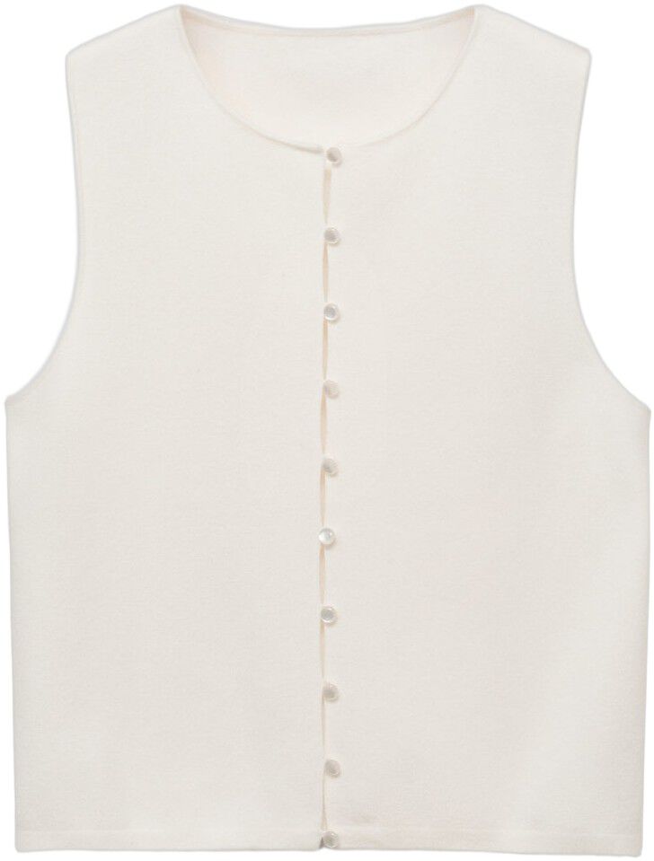 Fine-knit waistcoat with buttons
