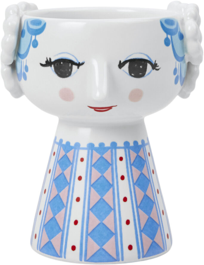 Eva Lysestage H9. 5 cm blå