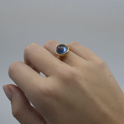 Prime Ring 52 - Gold/Sapphire Blue