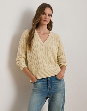 Cable-and-Pointelle-Knit Cricket Sweater
