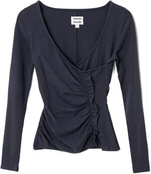 TRIXIE LS TOP - GREY BLUE