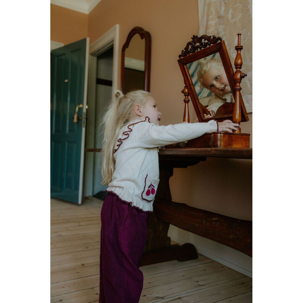 NOVA EMBR. RUFFLE CARDIGAN