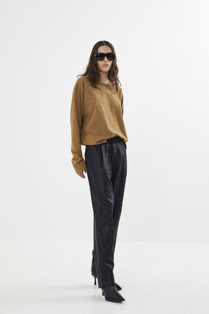 Glazed pleat pants - Raina